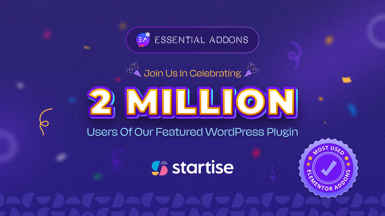 Featured WordPress Product Hits Major Milestone: Essential Addons Is Now Empowering 2 Milliion+ Happy Users